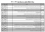 برنامه امتحانات پایان ترم نیمسال اول 1402-1401 4