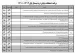 برنامه امتحانات پایان ترم نیمسال اول 1402-1401 4